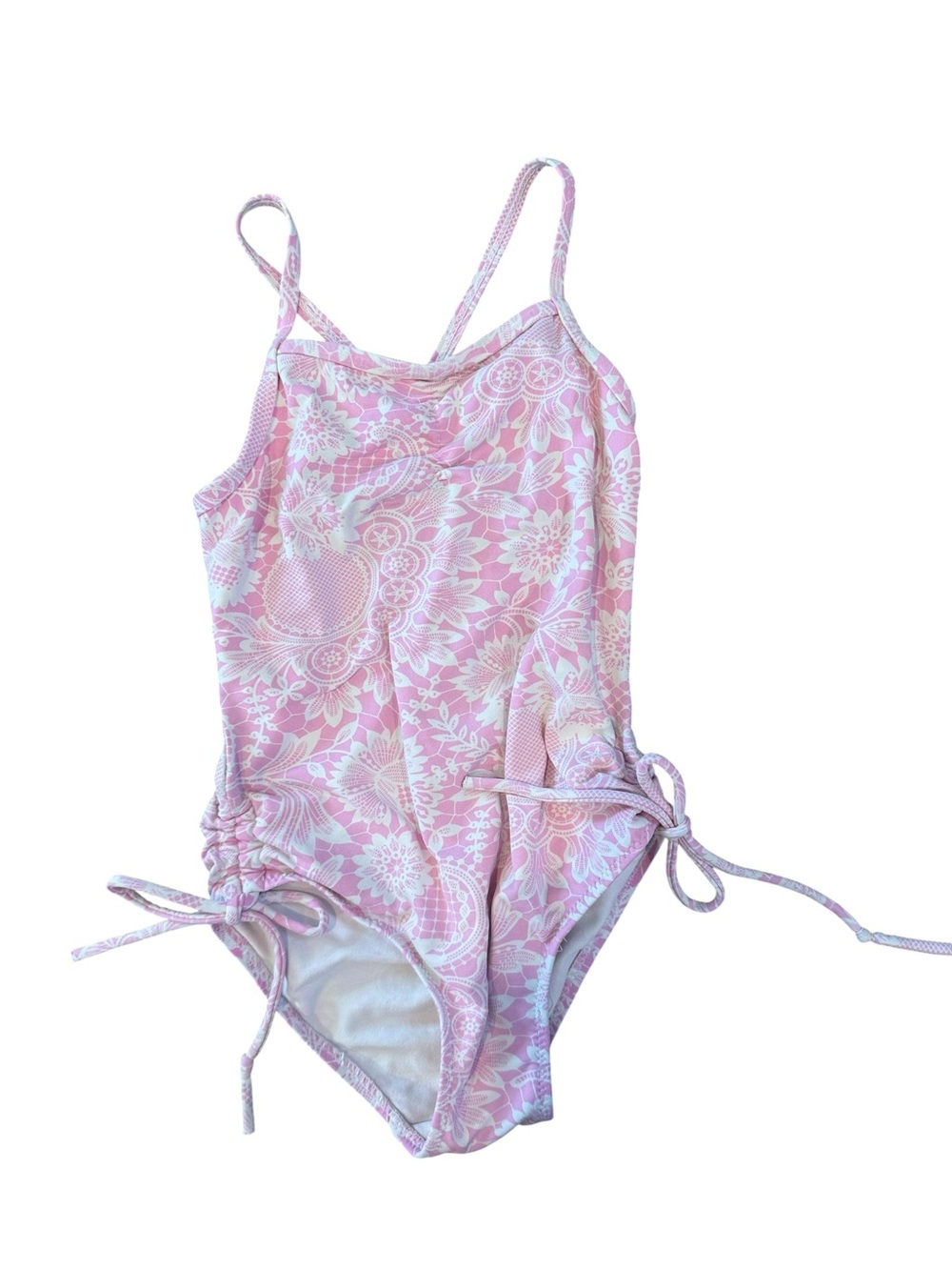 Stella Cove Girls' Pink Floral One-Piece Swimsuit